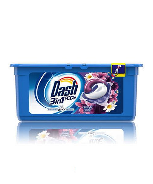 Dash All in 1 PODS Lavanda gelové kapsle s aviváží Lenor 25 ks.