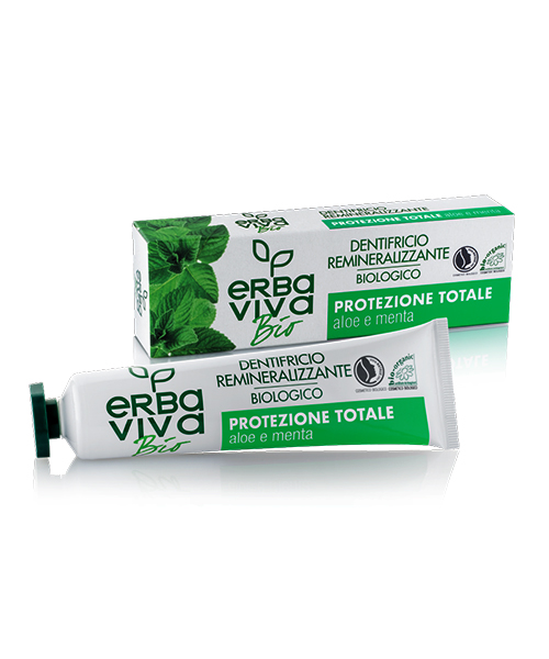 Erbaviva Bio Protezione Totale Aloe e Menta, Bio zubní pasta Aloe Vera/máta 75 ml.