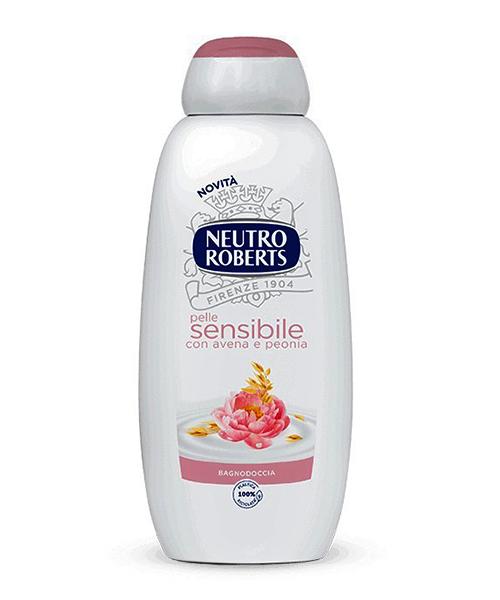 Neutro Roberts Pelle Sensibile Avena e Peonia, sprchový gel/koupelová pěna 450 ml