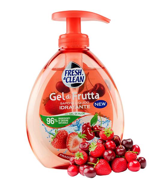 Fresh & Clean Gel di Frutta Fragola e Ciliegia ovocné gelové mýdlo jahoda / třešeň 300 ml.