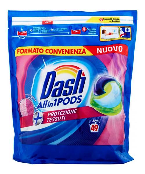 Dash All in 1 PODS gelové kapsle Protezione Tessuti 49 ks