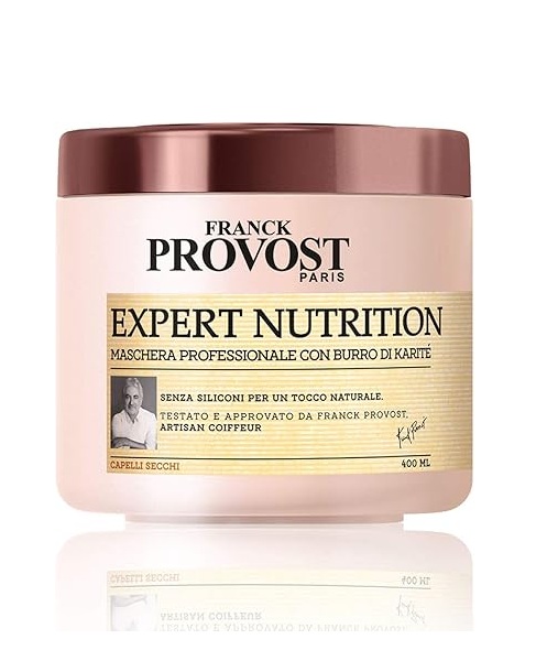 Franck Provost Paris Expert Nutrition – Profesionální vyživující maska pro suché a poškozené vlasy s bambuckým máslem, bez silikonů (400 ml) Franck Provost Paris Expert Nutrition – Profesionální vyživující maska pro suché a poškozené vlasy s bambuckým máslem, bez silikonů (400 ml)