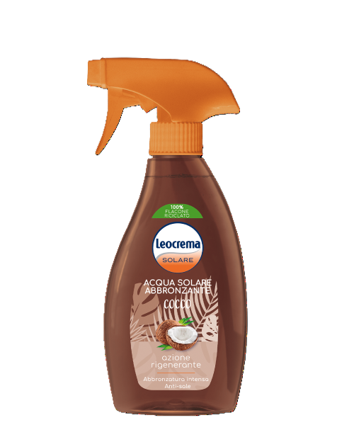 Leocrema Acqua Solare Abbronzante Cocco, osvěžující opalovací voda bez ochranného faktoru 250 ml
