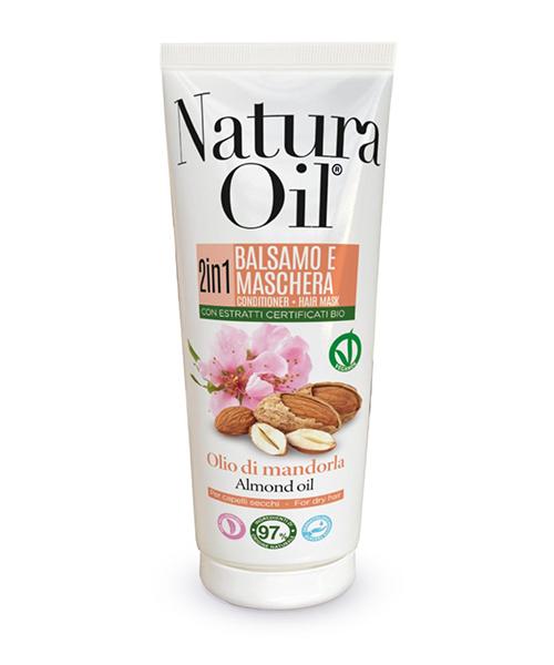 Natura Oil® Olio di Mandorla 2v1 balzám a maska na suché vlasy 200 ml