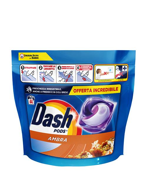 Dash All in 1 PODS Ambra gelové kapsle na praní, 44 pracích dávek