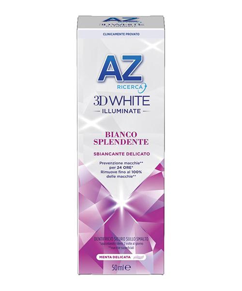 AZ 3D White Illuminate Bianco Splendente Sbiancante Delicato, bělící zubní pasta 50 ml