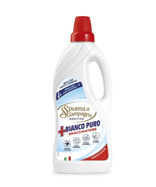 Spuma di Sciampagna Biancopuro Igienizzante, přídavný bělící a desinfekční prací gel 900 ml