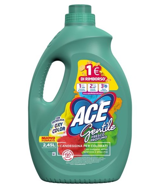Ace Gentile Fresco Profumo, přídavný hygienizační prací gel na barevné prádlo 2,45 lt