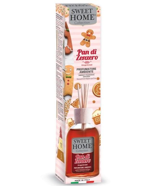 Sweet Home Profumatore Ambiente Pan di Zenzero, Aroma difuzér perníček 100 ml