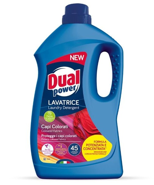 Dual Power Lavatrice Colorati, prací gel na barevné prádlo 1,8 l, 45 PD
