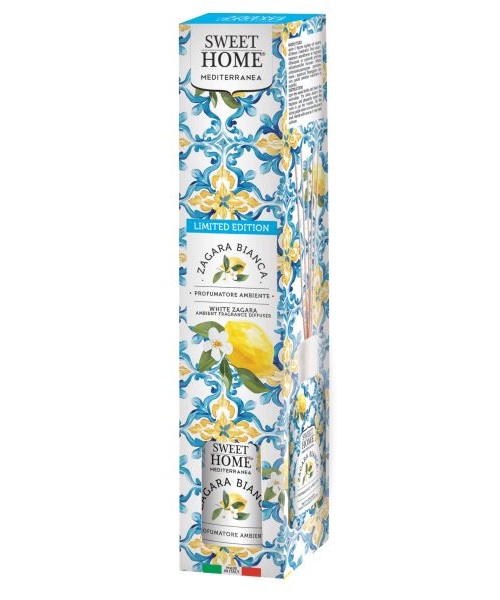 Sweet Home Aroma difuzér s tyčinkami Zagara Bianca, květinovo - citrusová vůně 100 ml