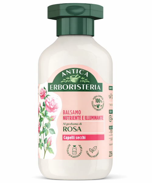 Antica Erboristeria Vyživující a rozjasňující balzám Růže pro suché vlasy 225 ml