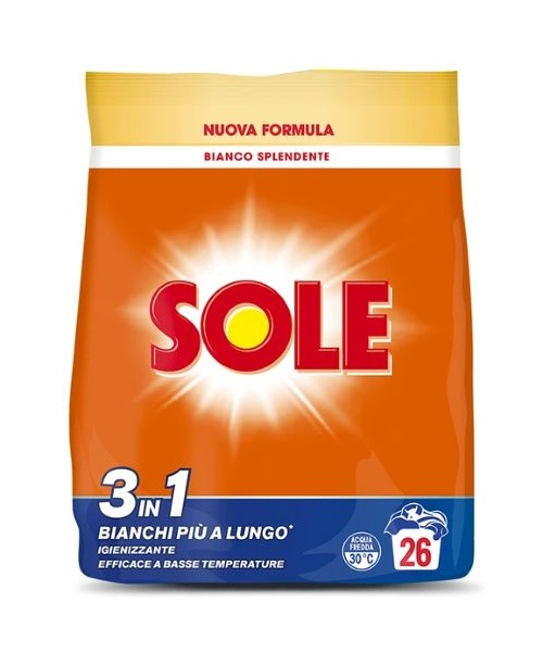 Sole Bianco Splendente prací prášek na zářivě bílé prádlo 1,3 kg, 26 pracích dávek