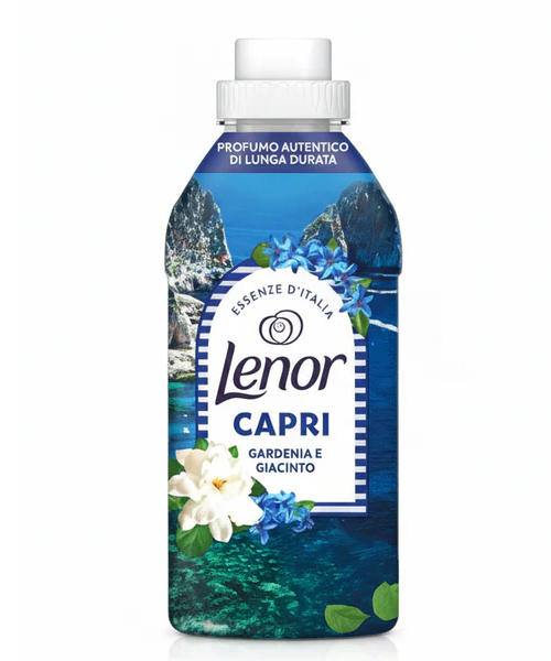 Lenor Capri svěží aviváž Gardénie a Hyacint s parfémovananými oleji 882 ml, 42 dávek