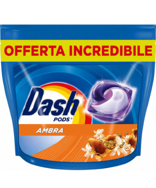 Dash All in 1 PODS Ambra gelové kapsle na bílé i barevné prádlo s vůní jantaru 50 ks