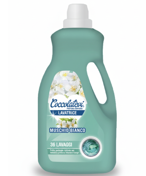 Coccolatevi Muschio Bianco, univerzální prací gel Bílé pižmo na bílé i barevné prádlo 1 800 ml, 36 praní