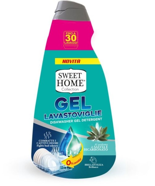 Sweet Home gel do myčky Šalvěj a Soda bikarbona 600 ml