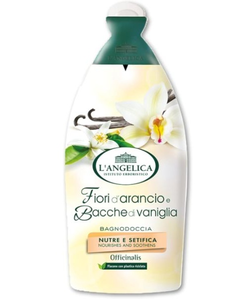 L´Angelica Fiori di Arancio e Bacche di Vaniglia, vyživující sprchový gel/pěna do koupele s vůní Pomerančové květy a Vanilka 500 ml