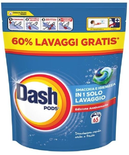Dash PODS Regolare Classico gelové kapsle na praní, 65 dávek Dash PODS Regolare Classico gelové kapsle na praní, 65 dávek