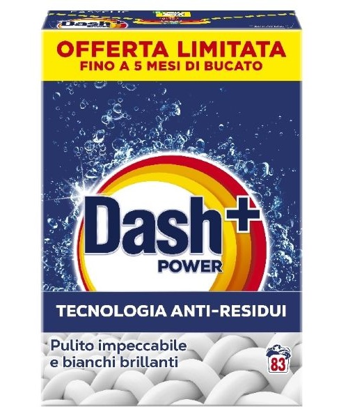 Dash Power Anti-Residui – prémiový prací prášek s technologií čistoty bez zbytků 4150 g, 83 pracích dávek Dash Power Anti-Residui – prémiový prací prášek s technologií čistoty bez zbytků 4150 g, 83 pracích dávek
