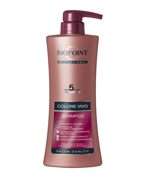 Biopoint Professional Shampoo Colore Vivo, šampón na barvené a melírované vlasy 400 ml.