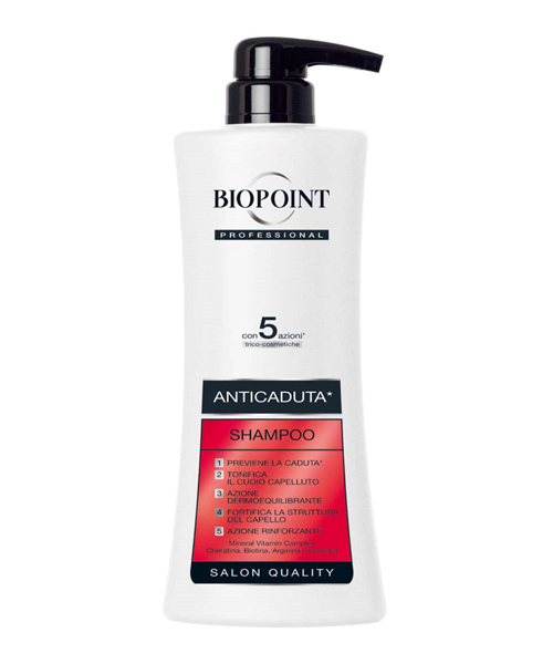 Biopoint Professional Shampoo Anticaduta, profesionální šampón proti vypadávání vlasů 400 ml.