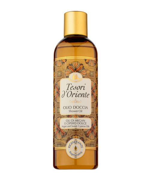 Tesori d´Oriente sprchový olej s arganovým a šáchorovým olejem 250 ml.
