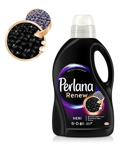 Perlana Renew Neri prací gel na černé a tmavé prádlo 1440 ml, 24 pracích dávek