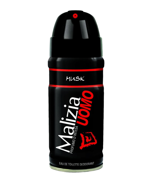 Malizia Deo Spray Uomo Musk, pánský tělový deodorant 150 ml.