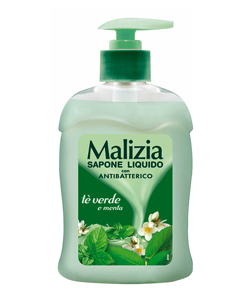 Malizia Antibatterico Menta e Té verde, tekuté antibakteriální mýdlo 300 ml
