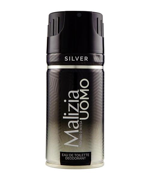 Malizia Deo Spray Uomo Silver, pánský tělový deodorant 150 ml