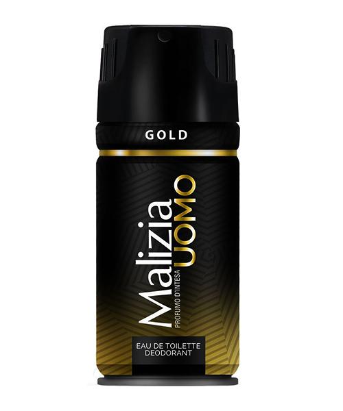 Malizia Deo Spray Uomo Gold, pánský tělový deodorant 150 ml