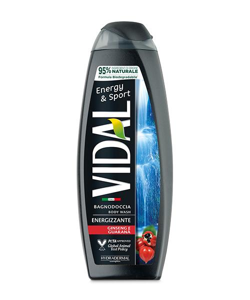 Vidal Energy & Sport, sprchový gel / koupelová pěna 500 ml